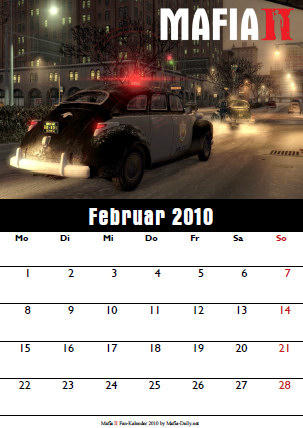 Mafia II - Эксклюзив: Mafia II Fan Календарь 2010 