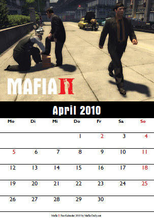 Mafia II - Эксклюзив: Mafia II Fan Календарь 2010 